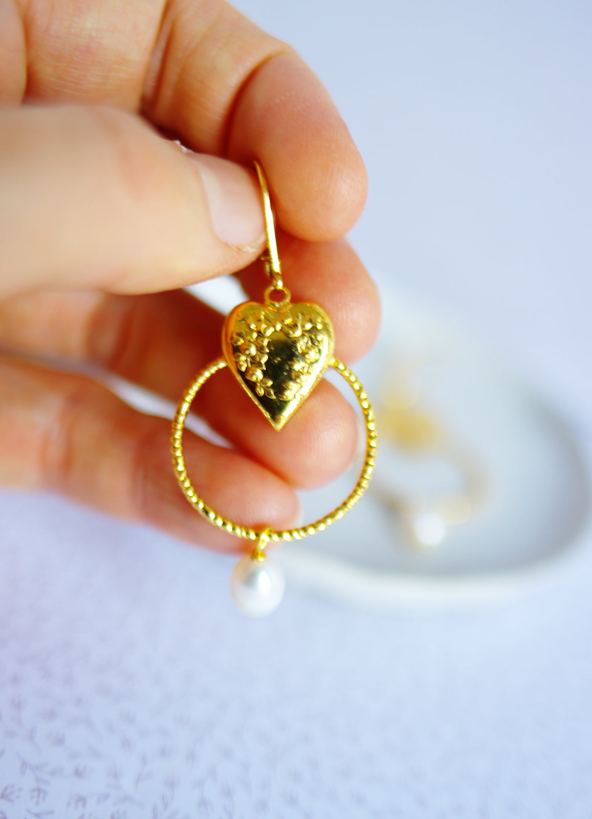boucles d'oreilles coeurs