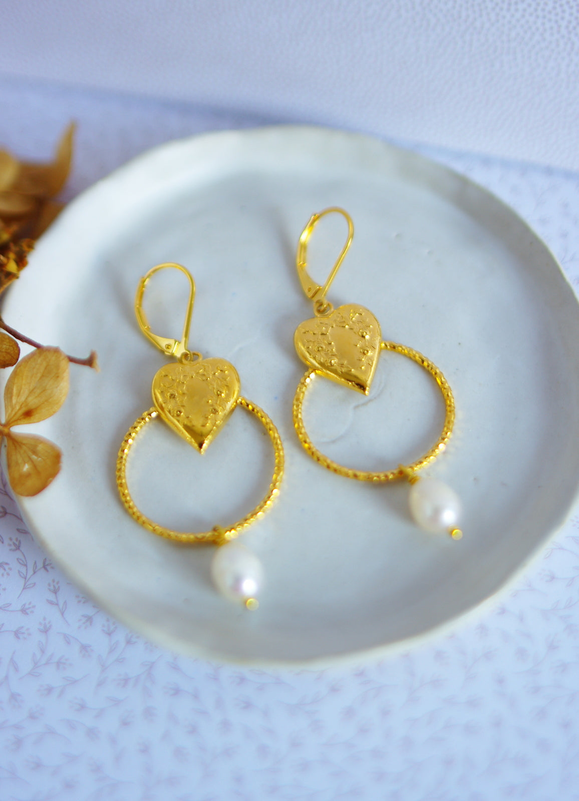 boucles d'oreilles coeurs