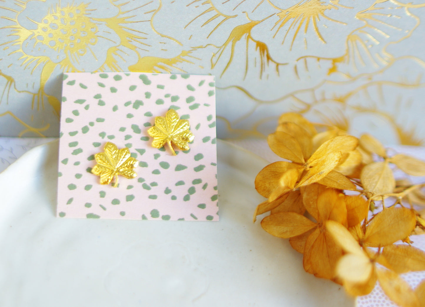 boucles d'oreilles feuilles