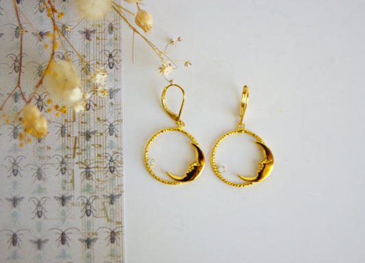 boucles d'oreilles lunes