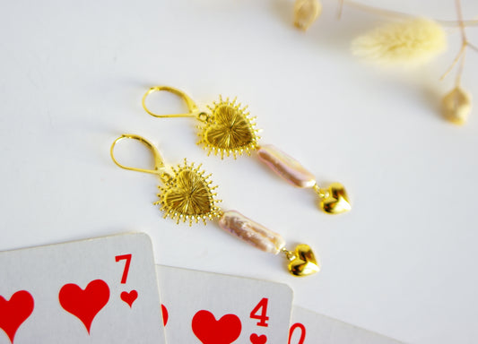 boucles d'oreilles coeurs