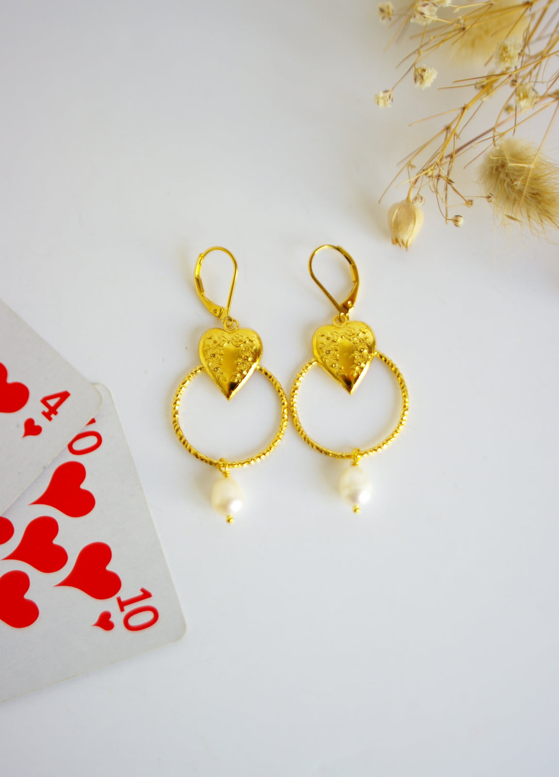 boucles d'oreilles coeurs