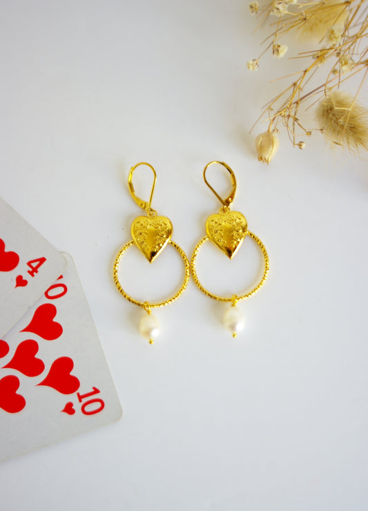 boucles d'oreilles coeurs