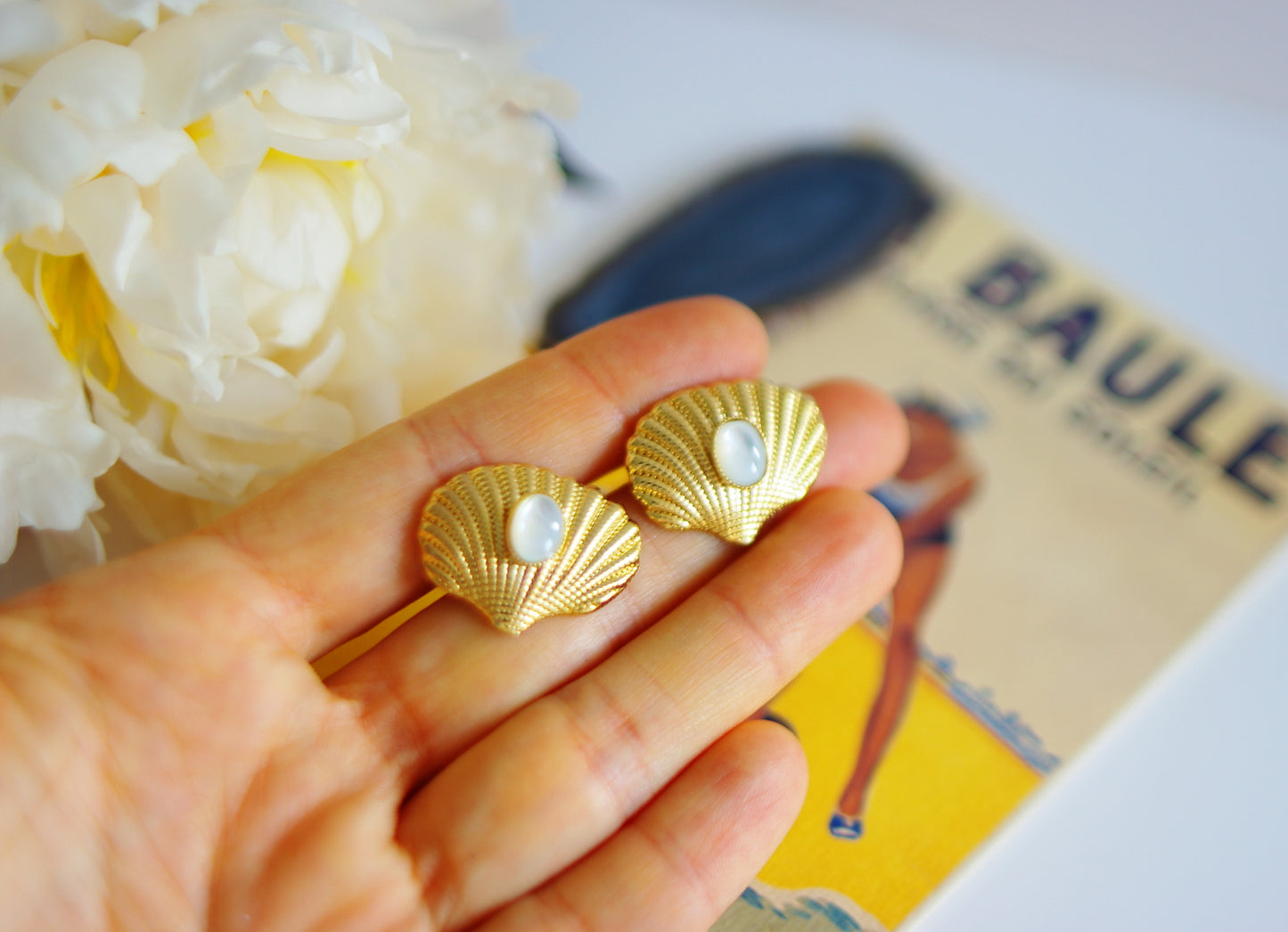 boucles d'oreilles coquillages