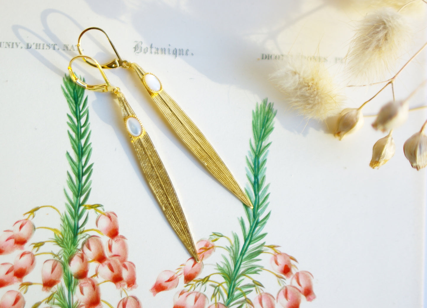 boucles d'oreilles feuilles