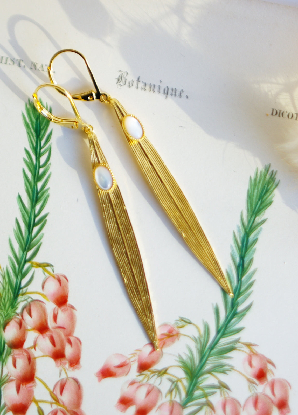 boucles d'oreilles feuilles