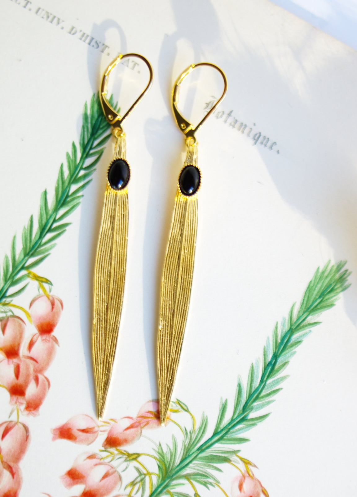 boucles d'oreilles feuilles