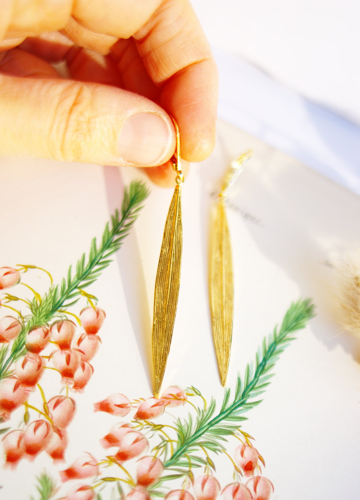 boucles d'oreilles feuilles