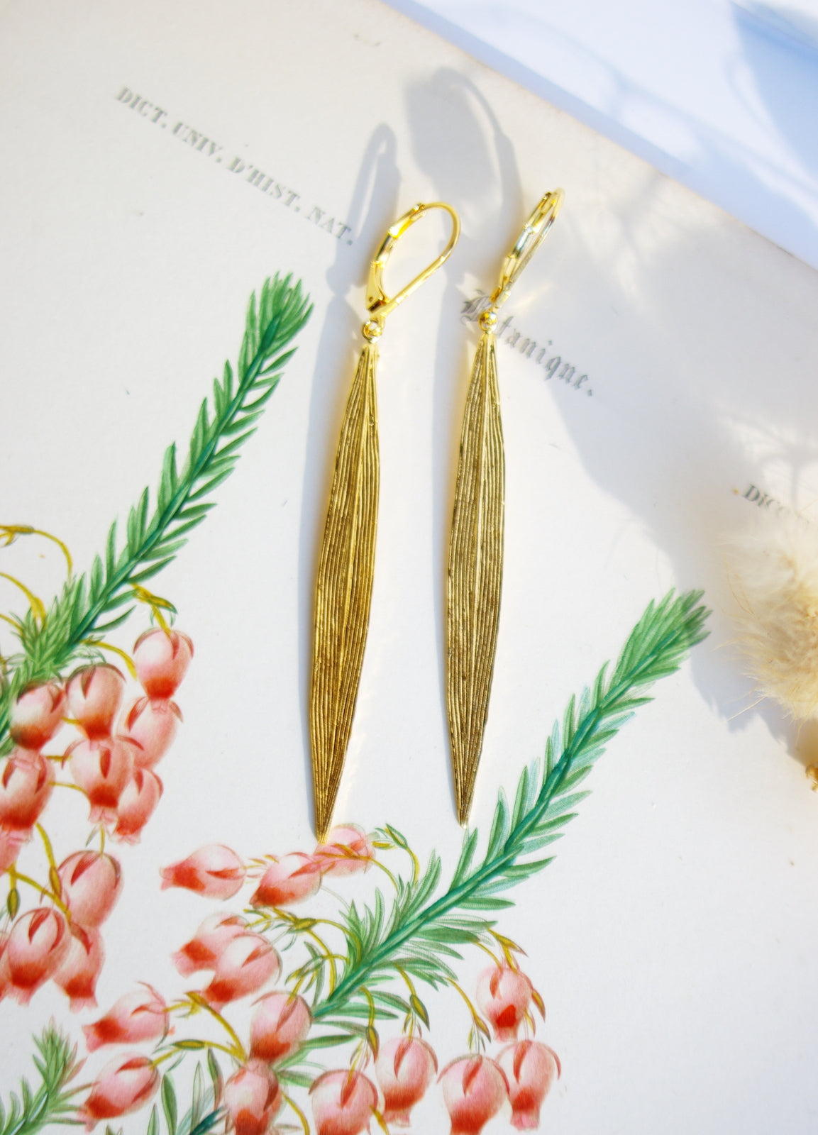 boucles d'oreilles feuilles