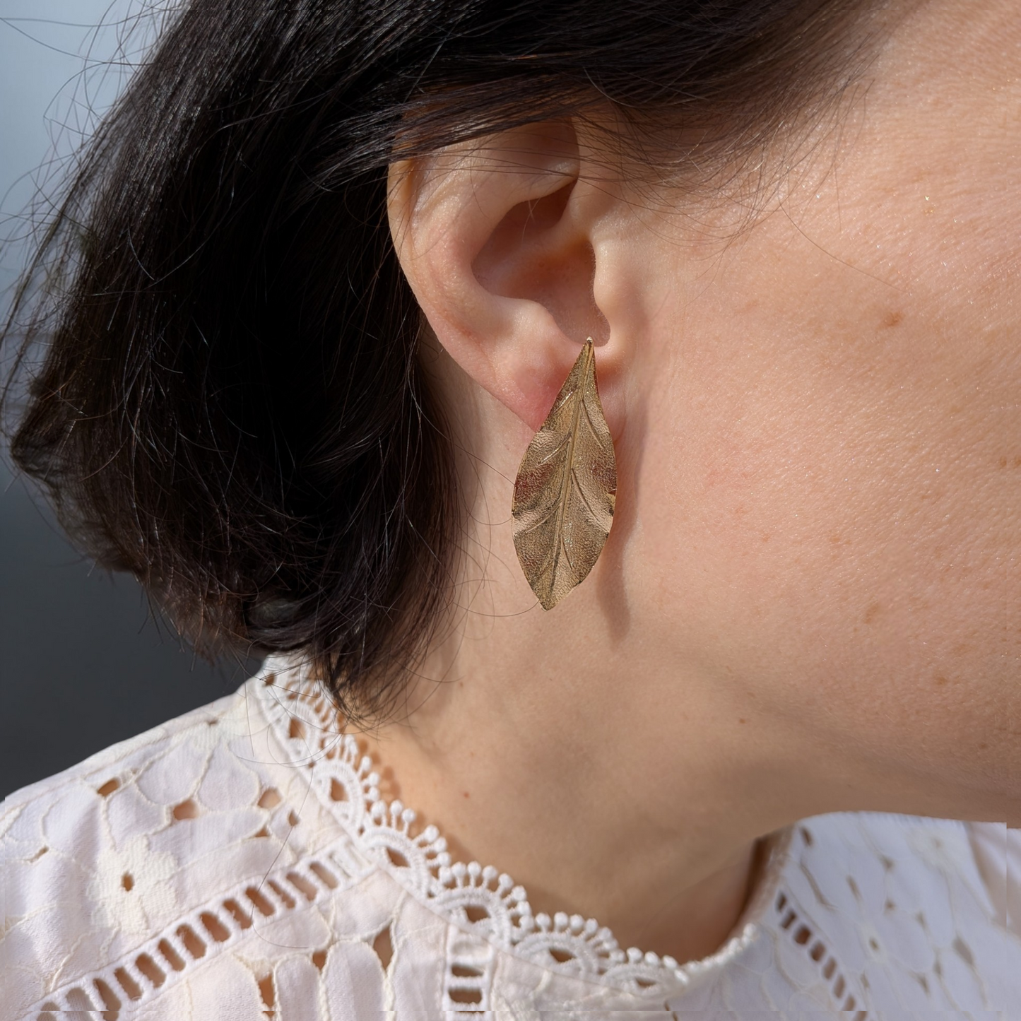 boucles d'oreilles feuilles