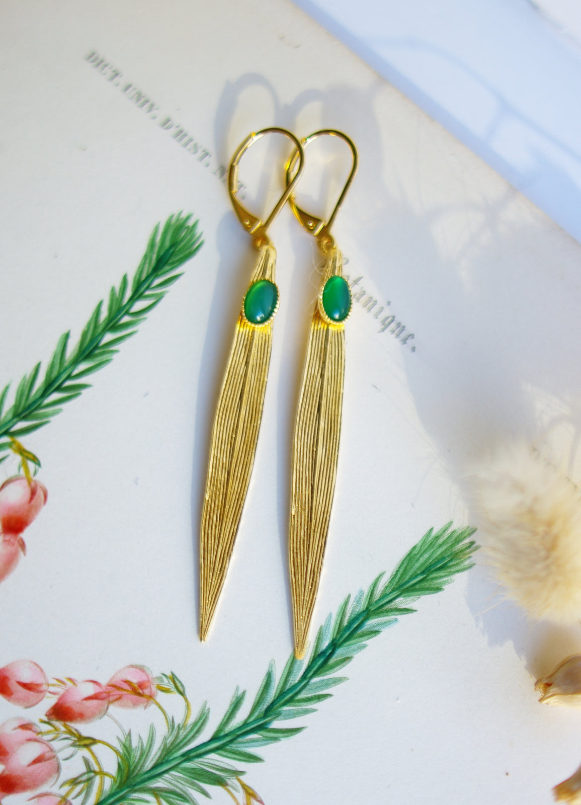 boucles d'oreilles feuilles