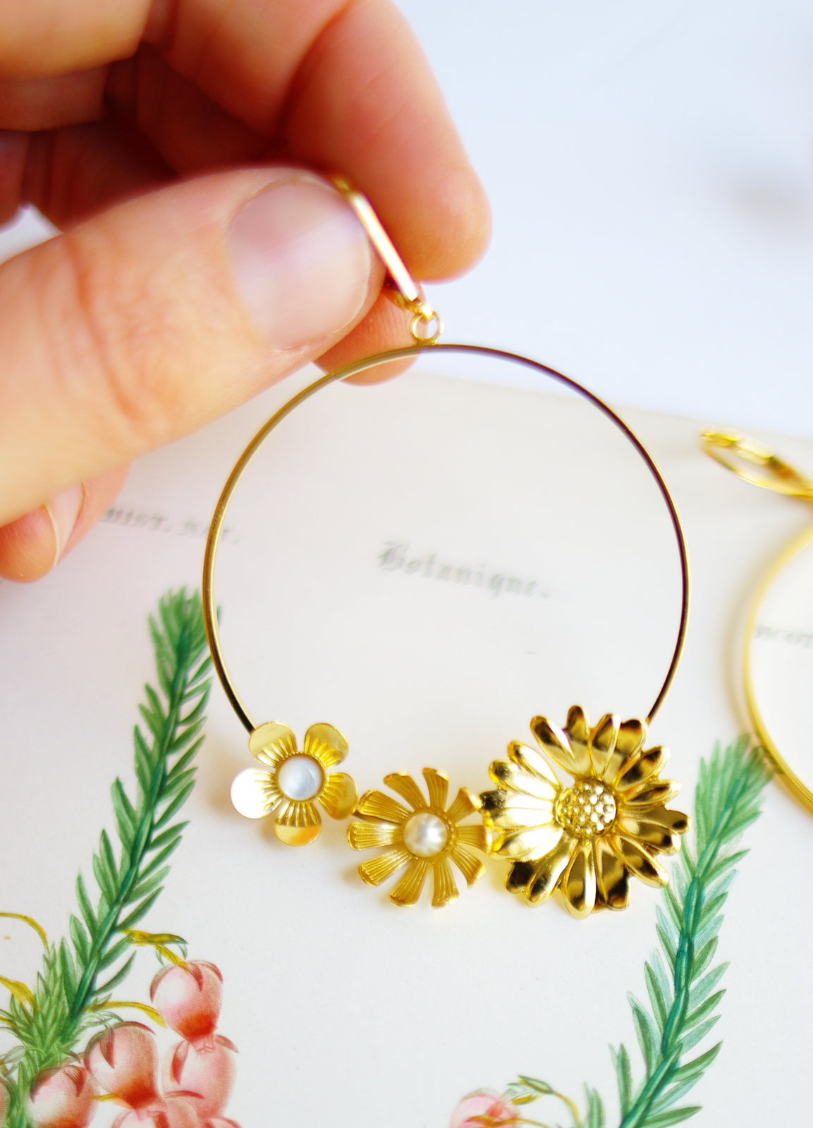 boucles d'oreilles tournesols