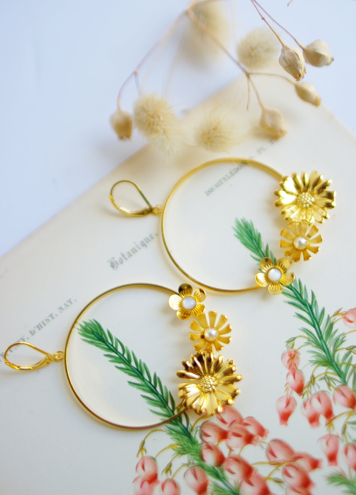 boucles d'oreilles tournesols