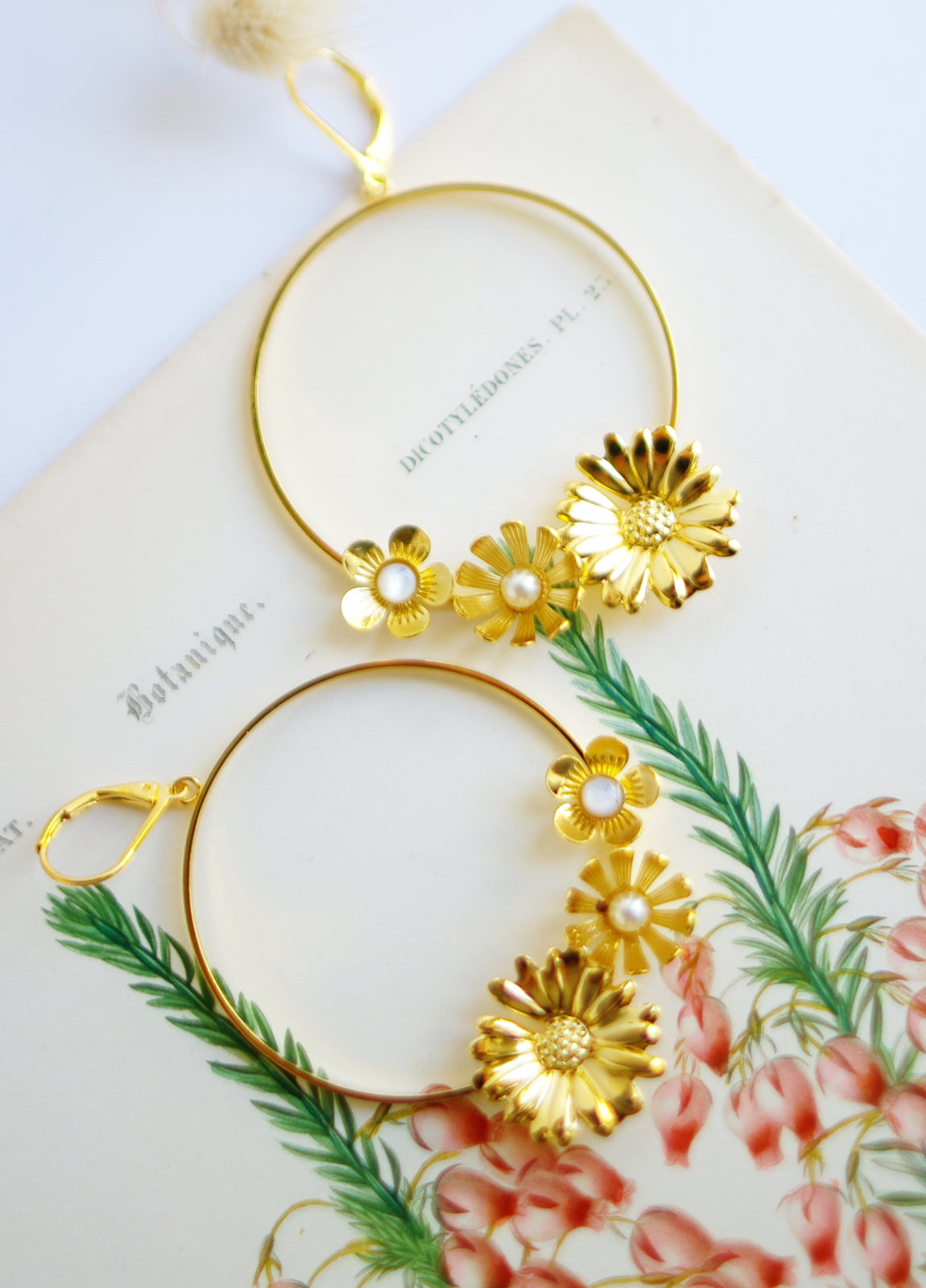 boucles d'oreilles tournesols