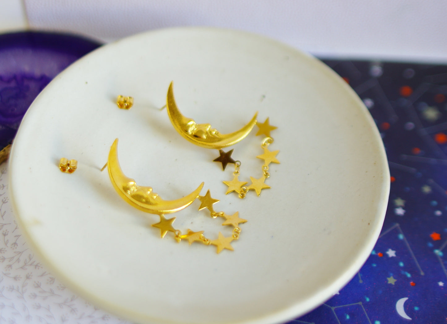 boucles d'oreilles lunes