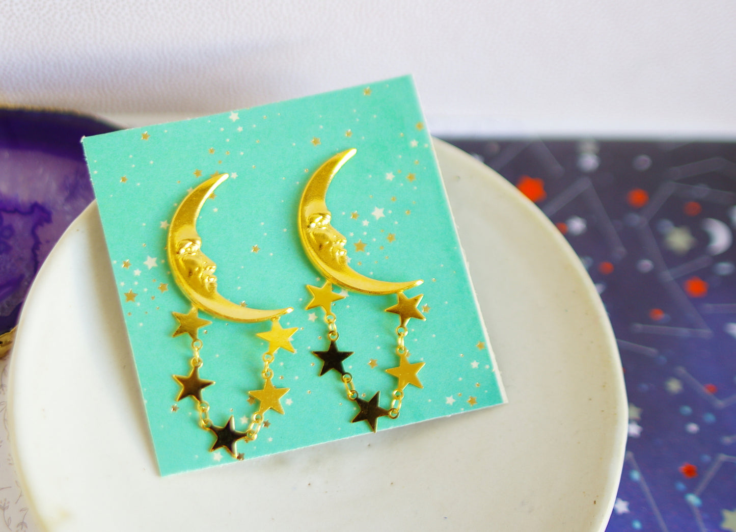 boucles d'oreilles lunes