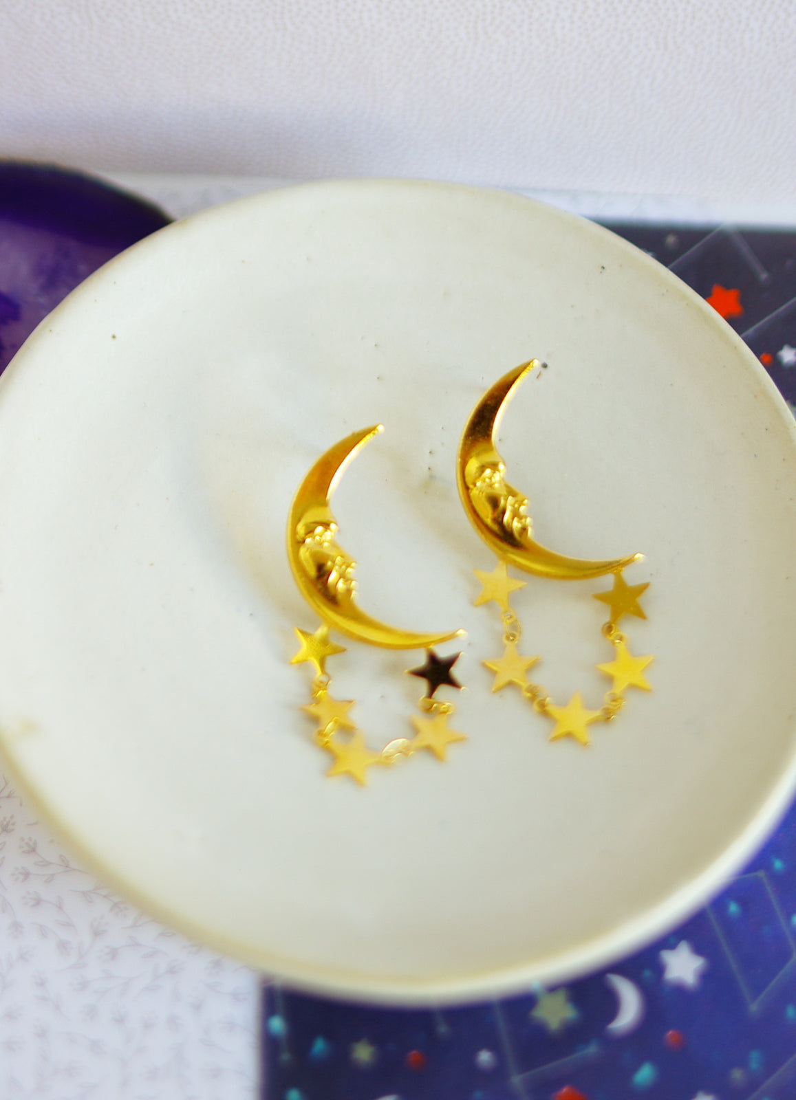 boucles d'oreilles lunes