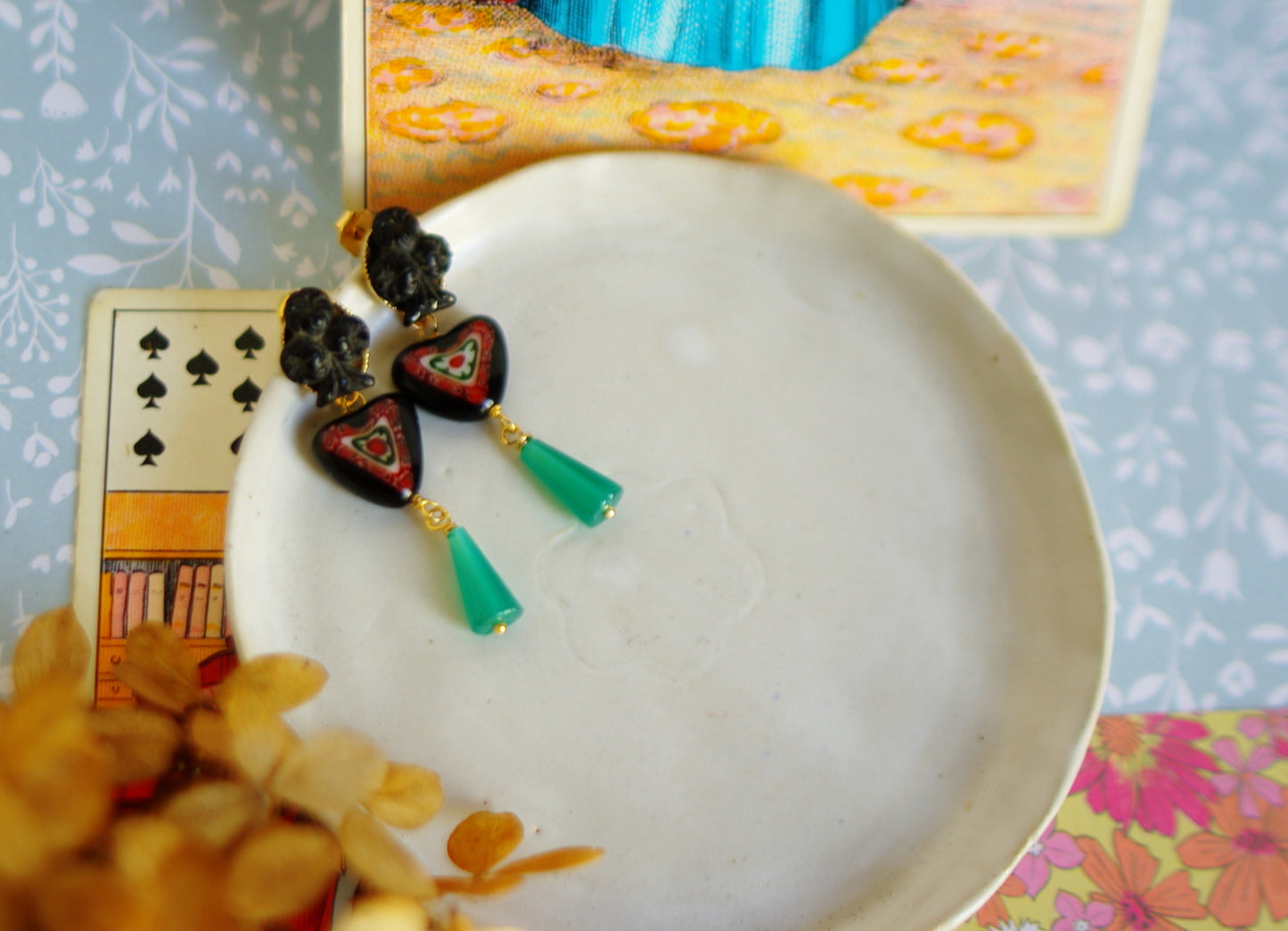 boucles d'oreilles pics vintage