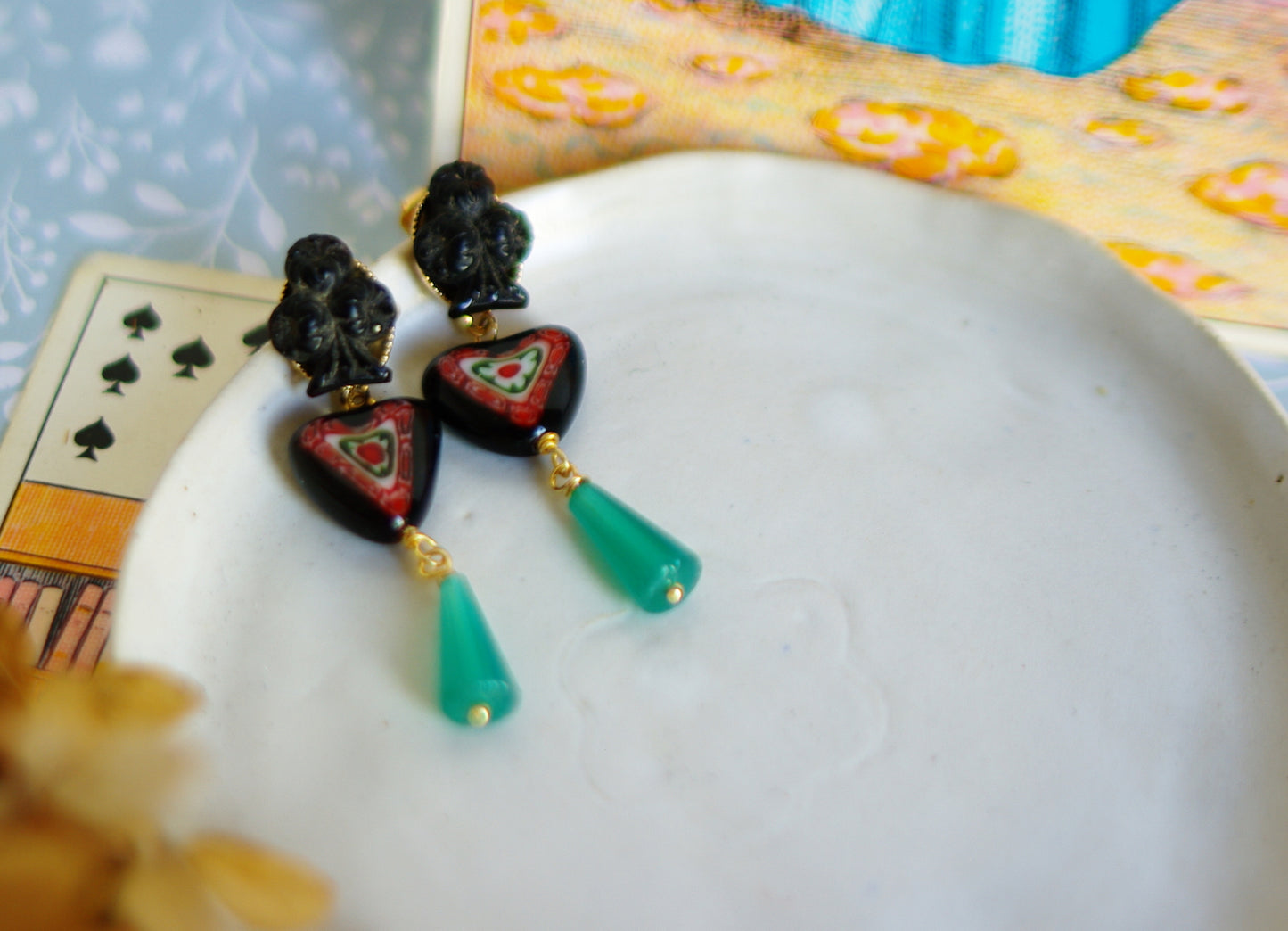 boucles d'oreilles pics vintage