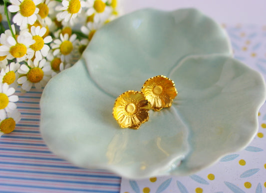 boucles d'oreilles marguerites