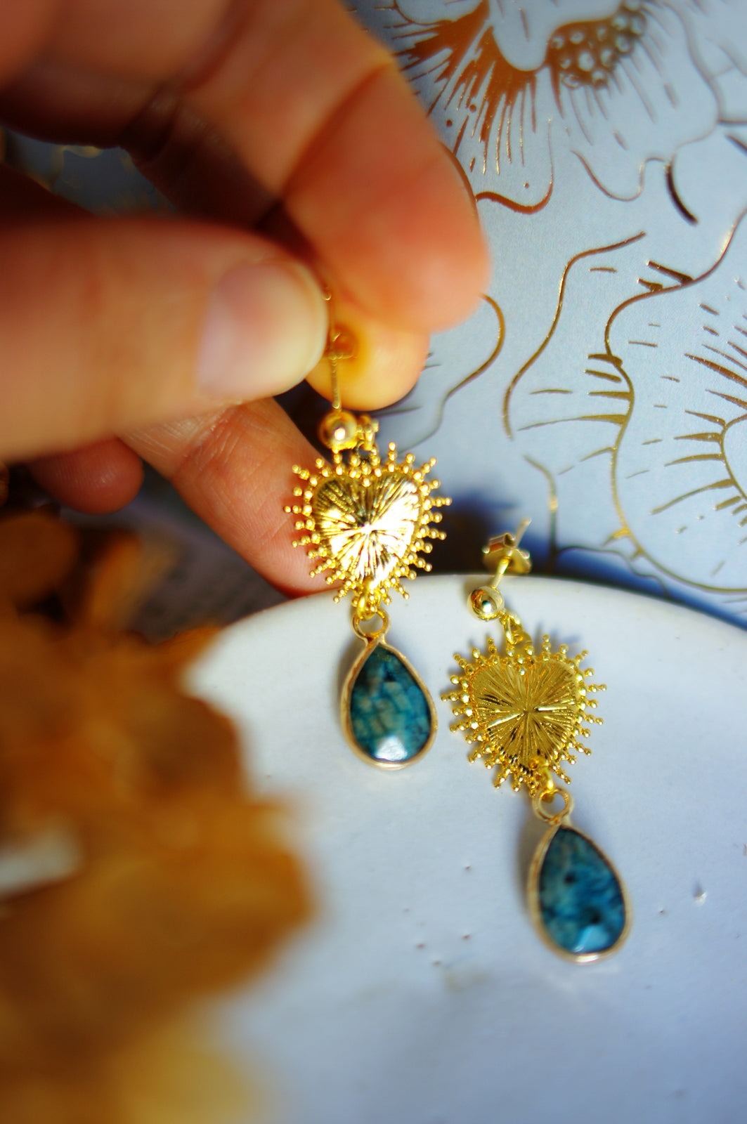 boucles d'oreilles coeurs