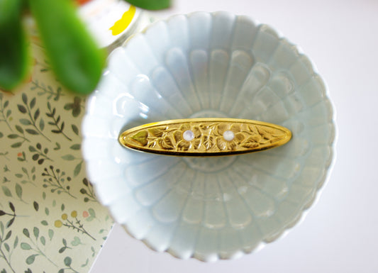 broche art déco fleurs