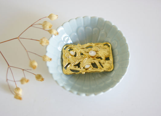 broche chardons style art déco