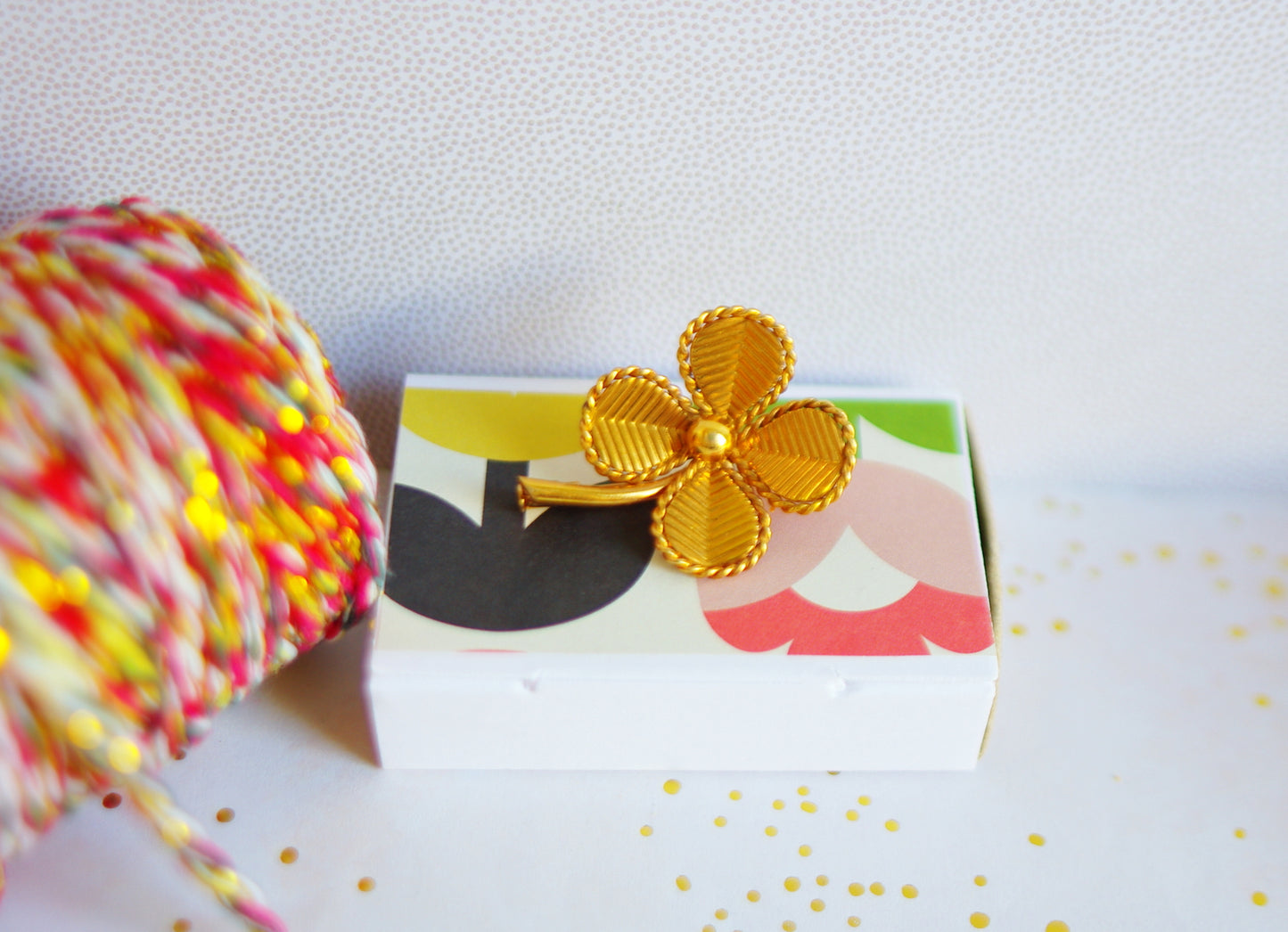 broche Trèfle vintage