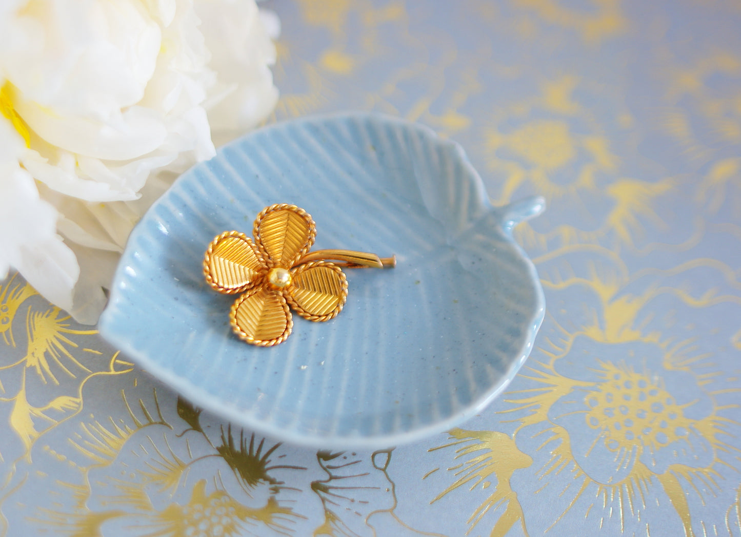 broche Trèfle vintage