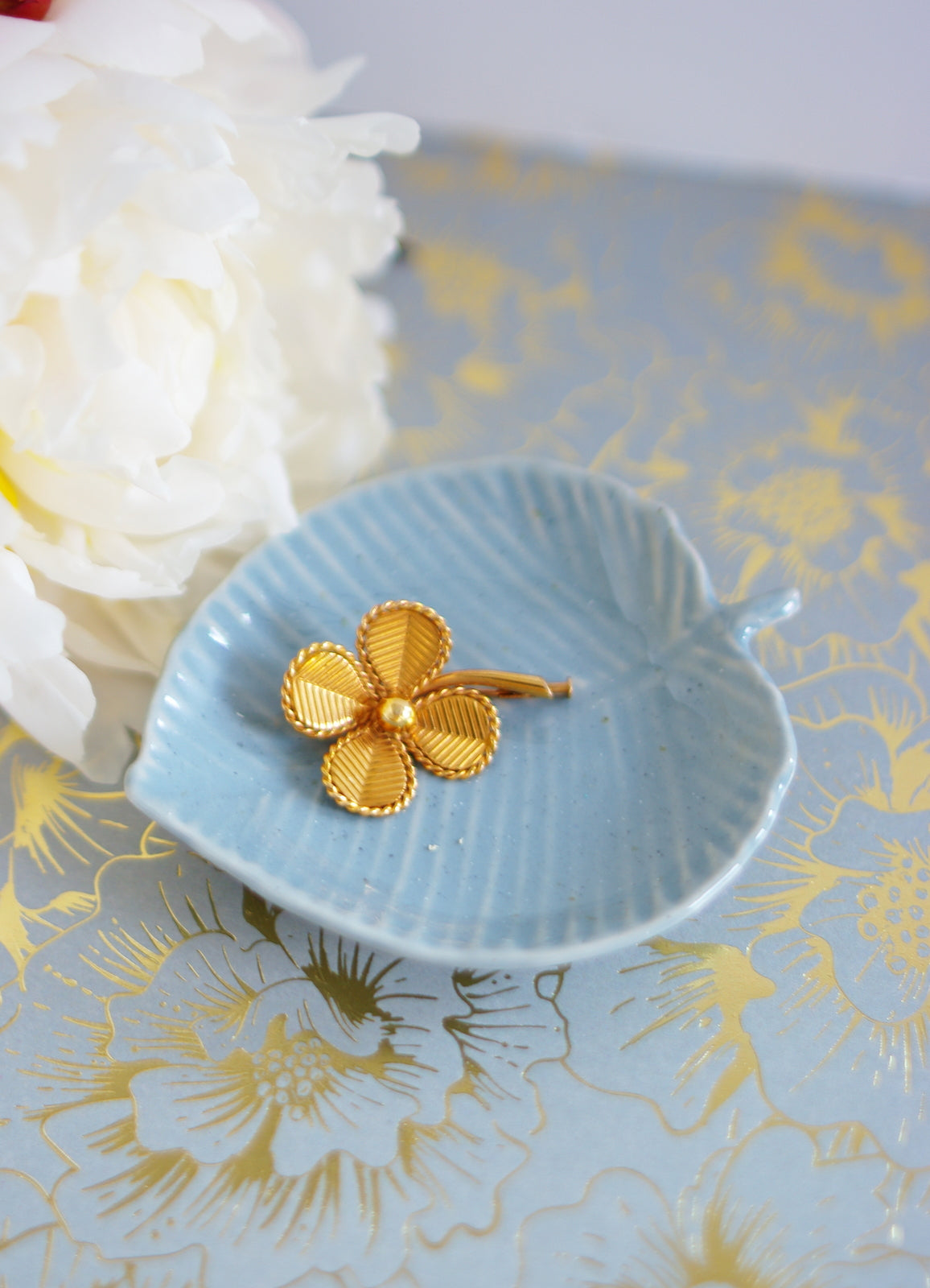 broche Trèfle vintage