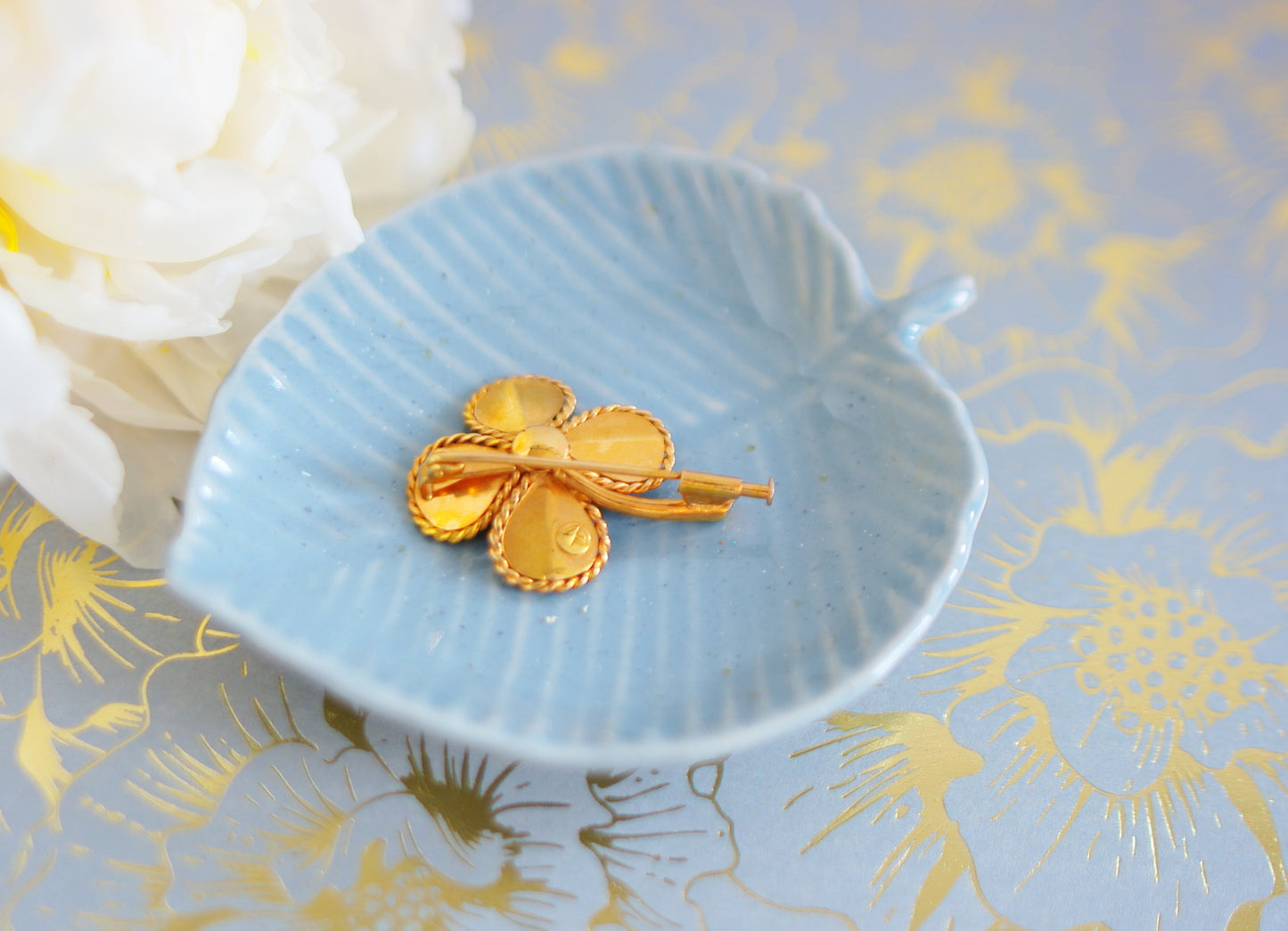 broche Trèfle vintage