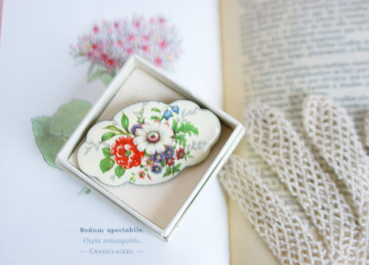 broche vintage émaillée