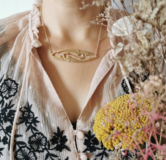 collier plastron oiseaux