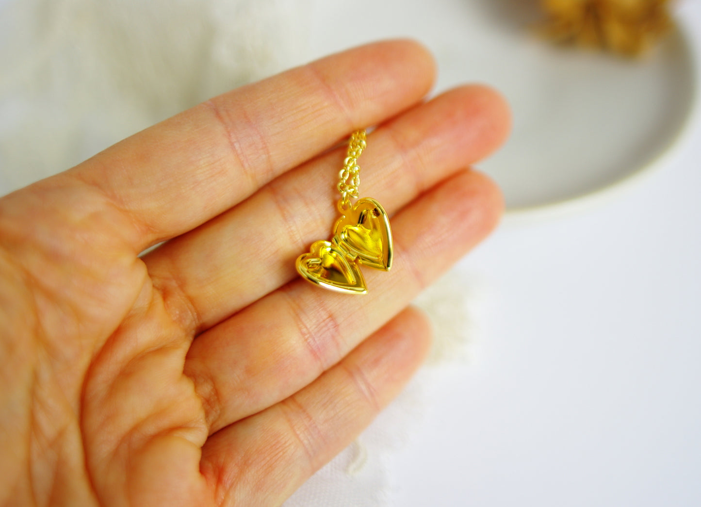 Pendentif locket cœur