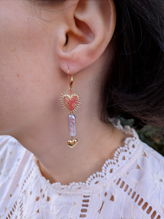 boucles d'oreilles coeurs