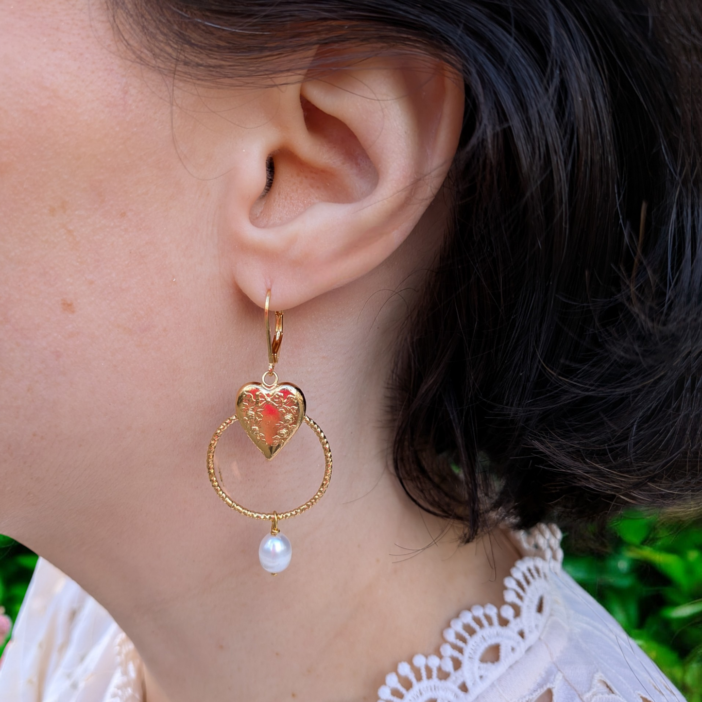 boucles d'oreilles coeurs