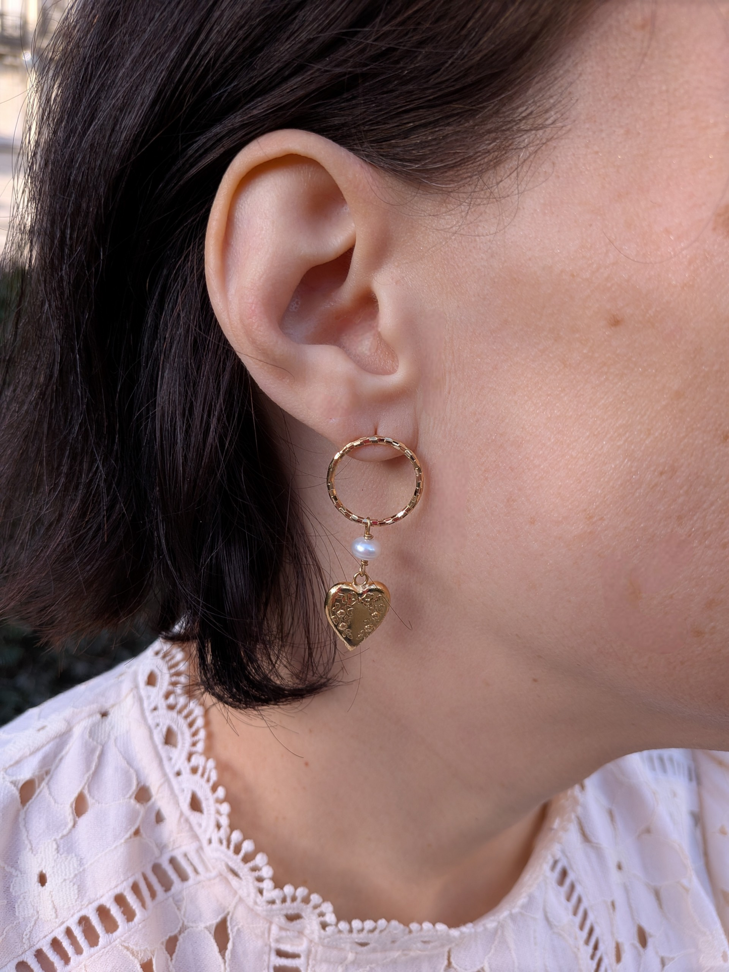 boucles d'oreilles coeurs