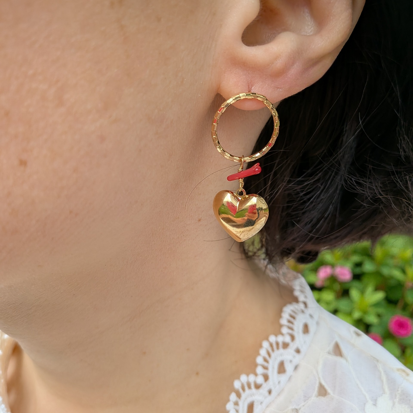 boucles d'oreilles coeurs